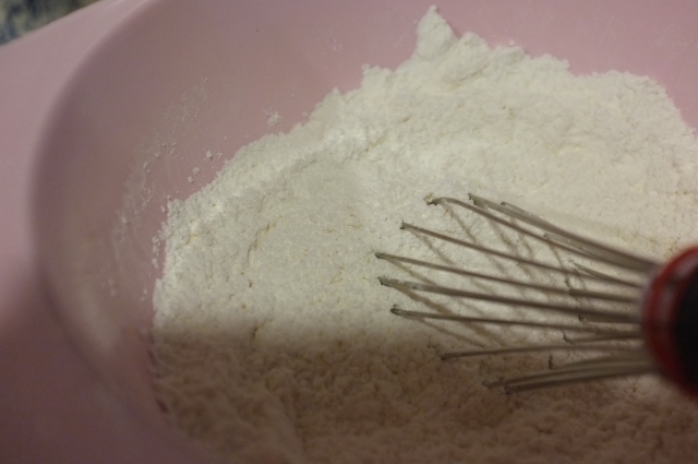 Dry ingredients, sifted and whisked